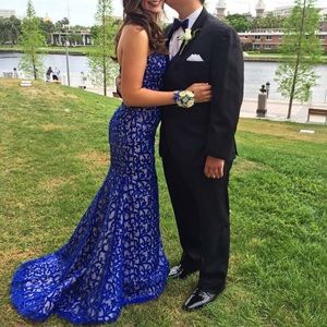 Royal blue prom dress